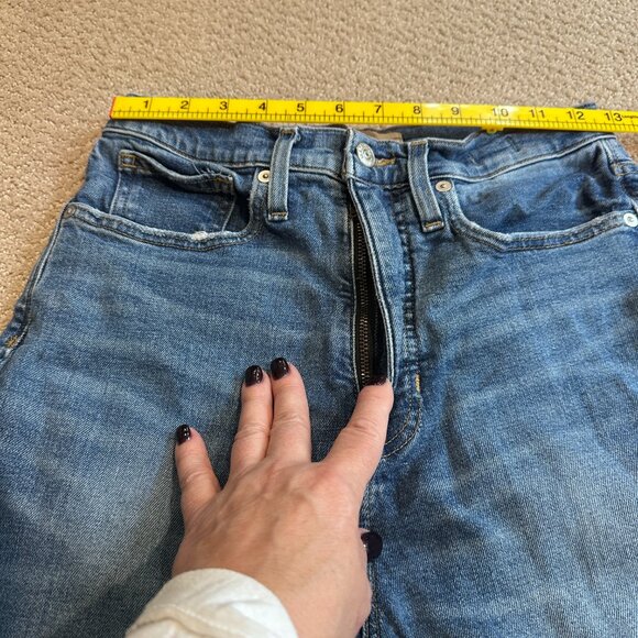 Madewell Momjean High Rise Slouchy Taper Comfort Stretch Edition Size 26 #K9929 - Picture 12 of 16